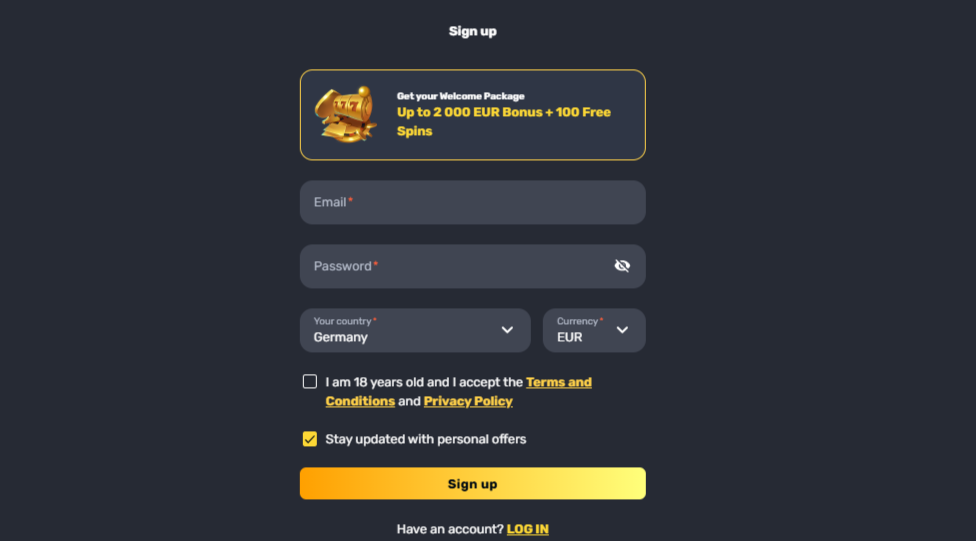 rocketplay casino signup